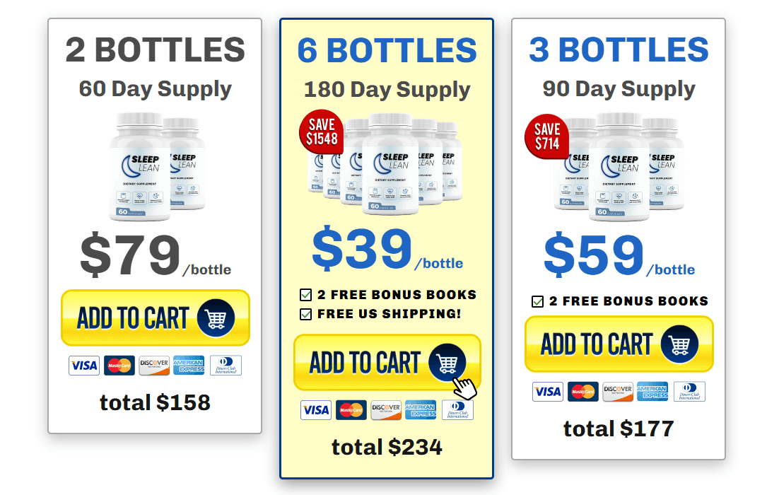Sleep lean- Bottle Pricing